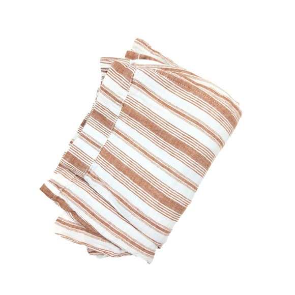 A.N.A Linen Blend Brown White Striped Wide Leg Pants Women's Size Medium - Picture 5 of 6